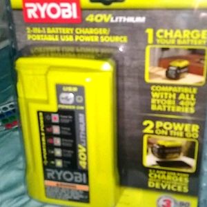 Ryobi 40v 2 in one battery charger